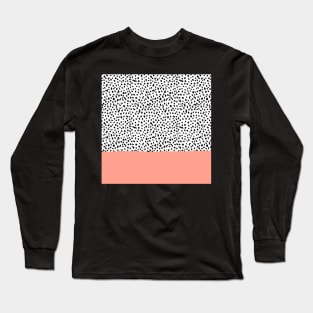 abstract pink, black & white animal speckle print Long Sleeve T-Shirt